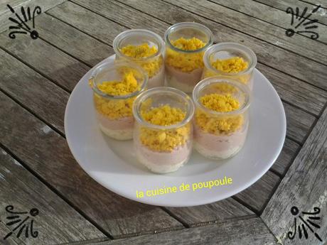 Verrines d’œufs mimosa au thon Verrines d’œufs mimosa au thon