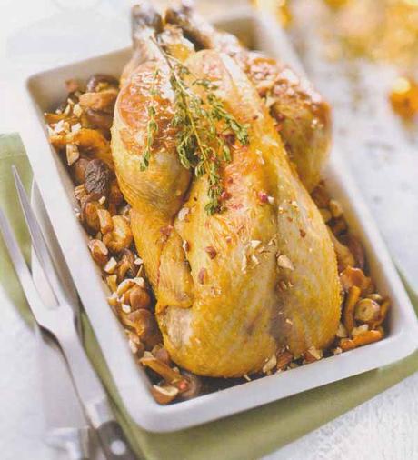 Pintade farcie aux champignons sauvages et aux noisettes poulet-2-w