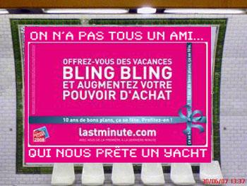 Censurée dans le métro / Affichée chez dedalus sarkozy vacances milliardaires