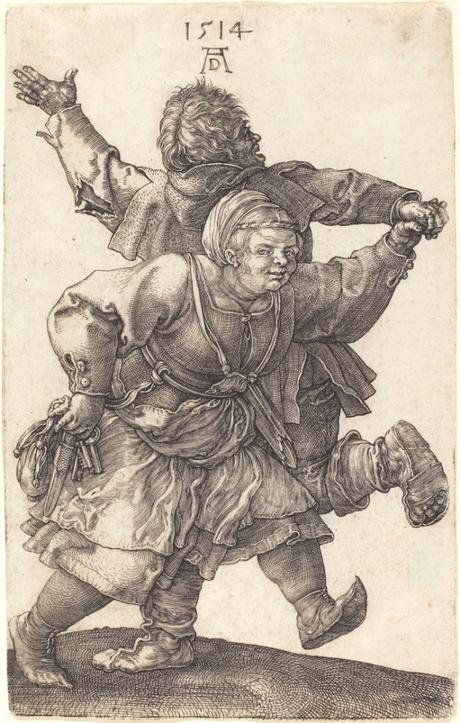 albrecht-durer-peasant-couple-dancing-1514