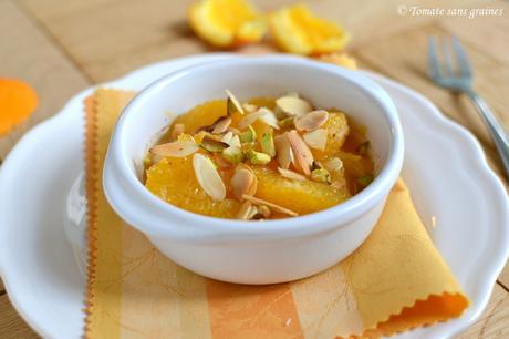 Salade de suprêmes d'orange {vanille, cannelle, amandes & pistaches} Salade de suprêmes d'orange