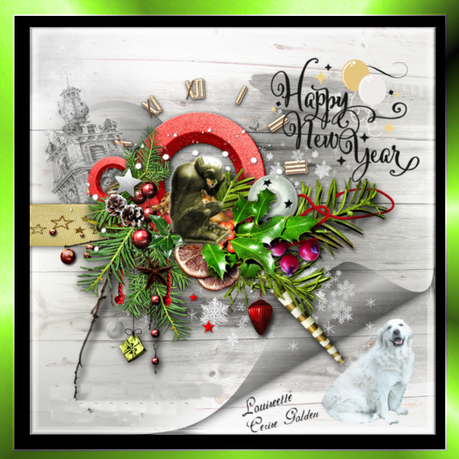 ♥♥ HAPPY NEW YEAR-BONNE ANNEE AVEC MONS COEUR EN NEIGE
