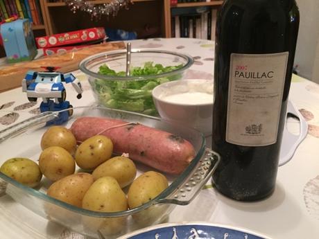 Saucisson truffé et Pichon-Longueville Saucisson truffé et Pichon-Longueville