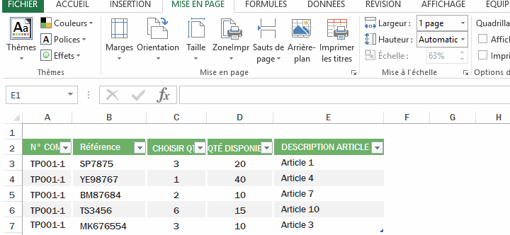 Excel - Redimensionner plusieurs colonnes ou lignes rapidement
