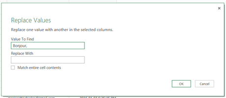 Tableau de bord Excel basé sur Microsoft Exchange Calendrier Microsoft Exchange Replace Values