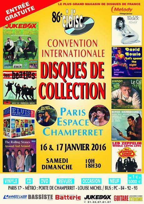 Convention Internationale du Disque de Collection - 16 et 17 Janvier à Paris Espace Champerret