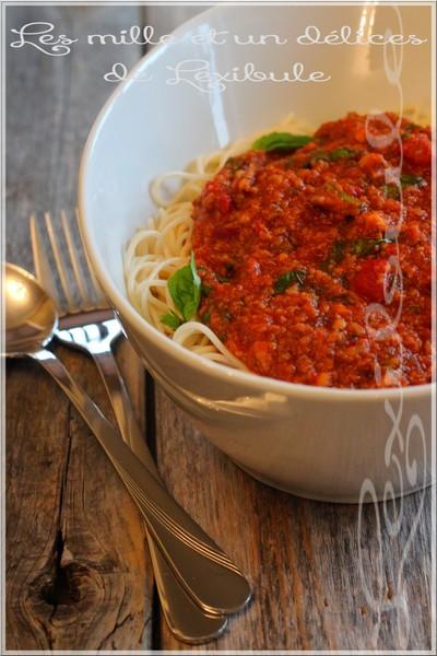 ~Sauce aux saucisses italiennes, épinards et poivrons~ ~Sauce aux saucisses italiennes, épinards et poivrons~