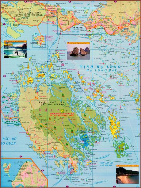 Carte de Cat Ba et Baie d'Halong