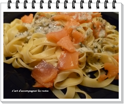 tagliatelles au saumon, crème au Noilly Prat penne (tagliatelle) au saumon, crème au noilly prat3