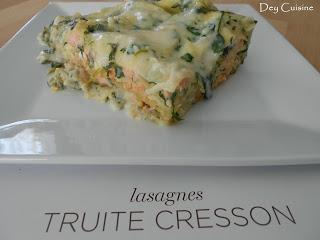 Lasagnes truite & cresson