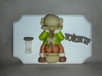 Plaques de portes avec figurines en porcelaine froide Plaques de portes avec figurines en porcelaine froide