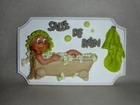 Plaques de portes avec figurines en porcelaine froide Plaques de portes avec figurines en porcelaine froide