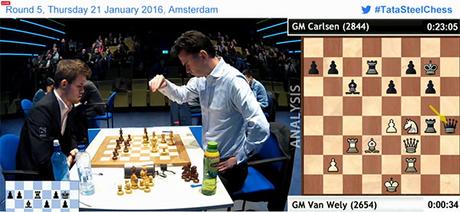 Loek Van Wely (2640) 0-1 Magnus Carlsen (2844) Loek Van Wely (2640) 0-1 Magnus Carlsen (2844)