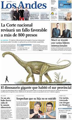 découvert dinosaure Mendoza