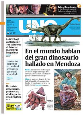 découvert dinosaure Mendoza