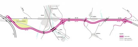 Déclaration d’utilité publique pour la mise à 2×2 voies de la RN102 entre l’A75 et Langelier Carte du projet de la RN102
