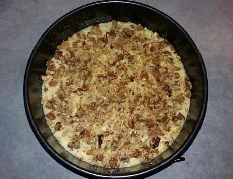 Gâteau amande noix Gâteau amande noix avant cuisson