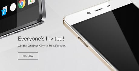 Le OnePlus X maintenant offert sans invitation