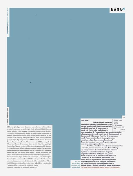 Légende, Nada 28 - lecture et commentaire des lettres inédites de Robert Filliou à Roger Tabanou Légende, Nada 28 - lecture et commentaire des lettres inédites de Robert Filliou à Roger Tabanou