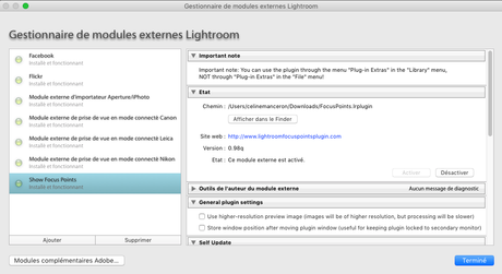 Plugin Lightroom : Show Focus Point