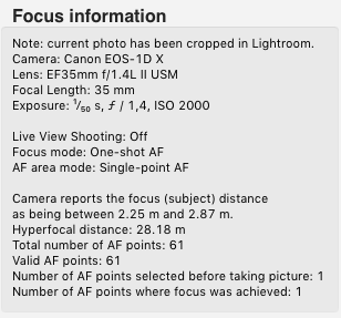 Plugin Lightroom : Show Focus Point