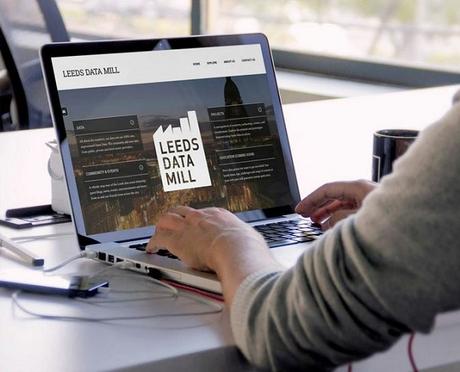 Sur l'ordinateur, la page du site Leeds Data Mill