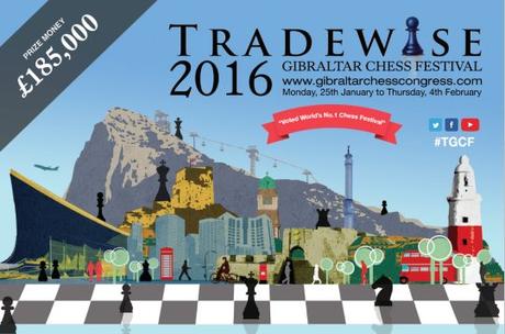 L'affiche du tournoi d'échecs de Gibraltar 2016