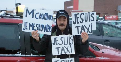 Manifestation des chauffeurs de taxi à l’aéroport Montréal-Trudeau