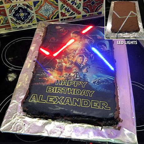 Un gâteau d’anniversaire Star Wars orné de LED LED-cake-StarWars