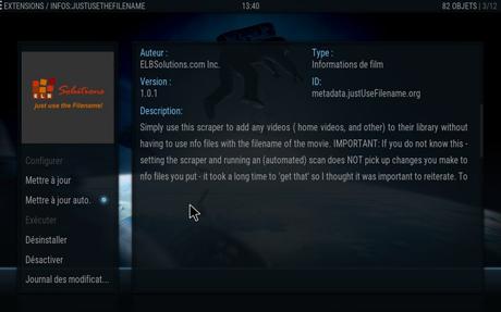 KODI: ajoutez vos vidéo perso avec info KODI_Just_file_name