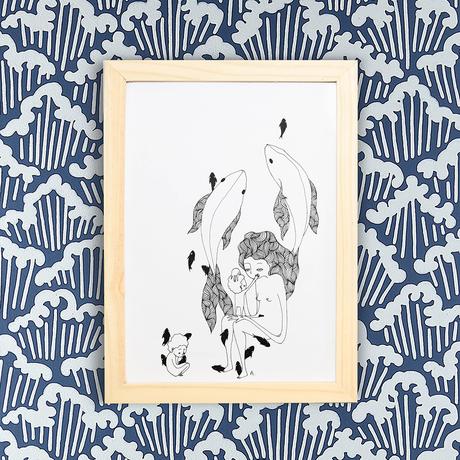 Les illustrations d’Aloÿse sur Etsy Boutique Etsy d'Aloÿse dessin original The Fish Mum