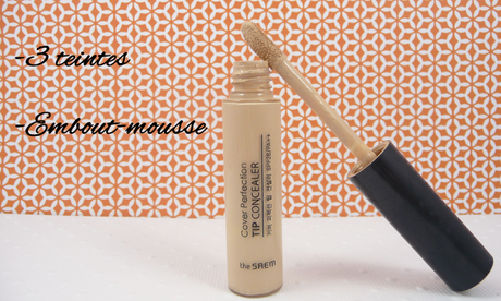 Revue Cover Perfection Tip Concealer (SPF 28/PA++) de The Saem 01 Clear beige Revue du Cover Perfection Tip Concealer (Spf 28/PA++) de The Saem