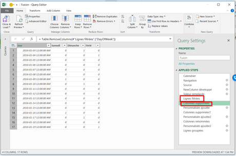 Power Query: Trouver le nombre de jours ouvrables Power Query Jours ouvrables code M 10