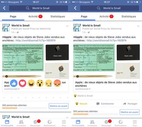 Facebook lance les Réactions en France et dans le monde Facebook-Emotions-iPhone