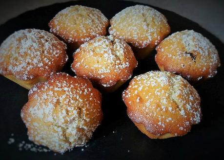 Muffins à la vanille Muffin vanille coeur nutella