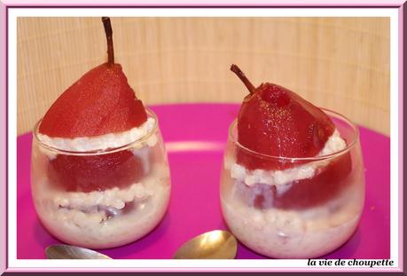 POIRES AU VIN ET RIZ AU LAIT A LA CANNELLE poires au vin et riz au lait à la cannelle-2283