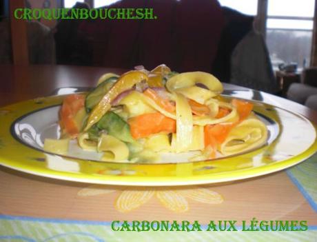 Carbonara aux légumes 1