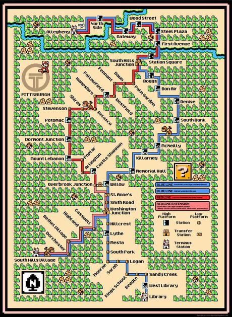 Cet artiste transforme les plans de métro en cartes de jeux vidéo !