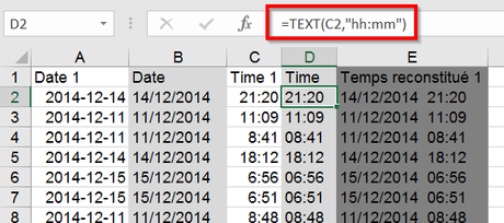 Traiter dates et temps dans Excel