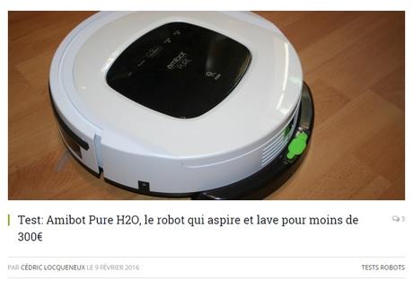 Maison et Domotique a testé le robot aspirateur Amibot Pure H2O