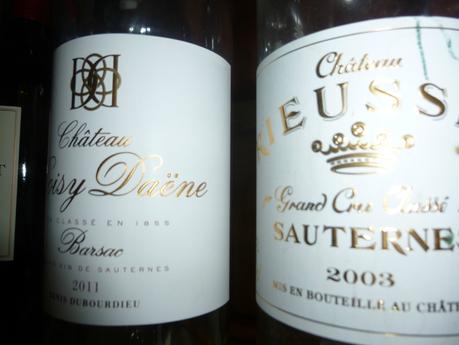 Sauternes : Rieussec 2003 et Barsac : Doisy Daëne 2011 P1050036