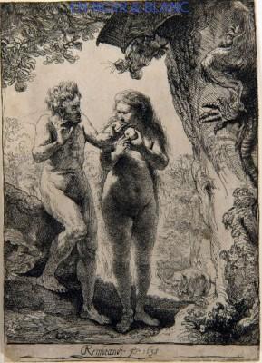 Rembrandt Adame et Eve