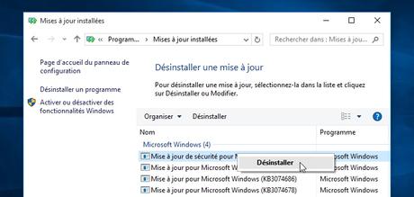 Comment puis-je désinstaller la mise à jour du logiciel Apple