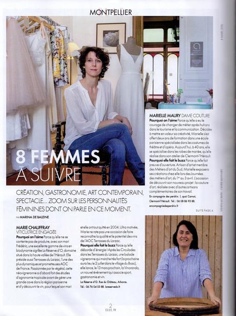 Parution presse – magazine Elle, 4 mars 2016