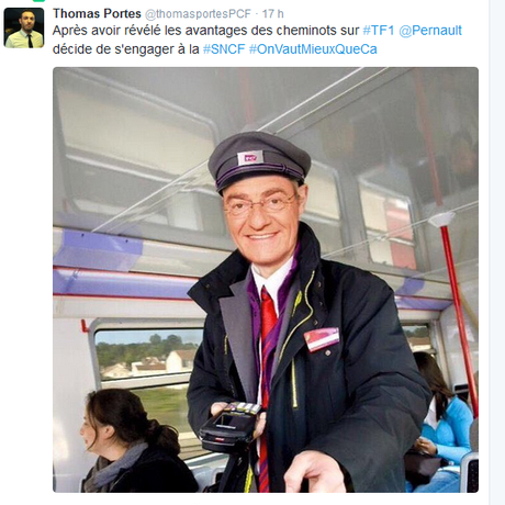 Et si on mettait @pernautjp sur les rails avec du goudron et des plumes ? #SNCF Capture