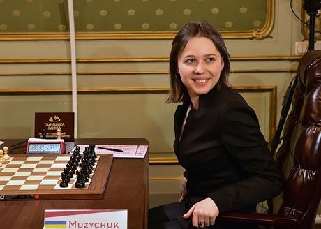 L'Ukrainienne Mariya Muzychuk lors de la 9ème et ultime partie - Photo © Vitaliy Hrabar