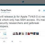 Jailbreak Apple TV 4 (PanGu) : une sortie cette semaine jailbreak-apple-tv-4-pangu-twitter