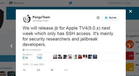 Jailbreak Apple TV 4 (PanGu) : une sortie cette semaine jailbreak-apple-tv-4-pangu-twitter