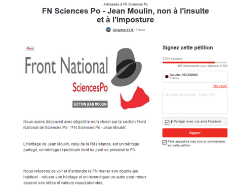 l’imposture #FN en plein délire à Sciences Po Capture
