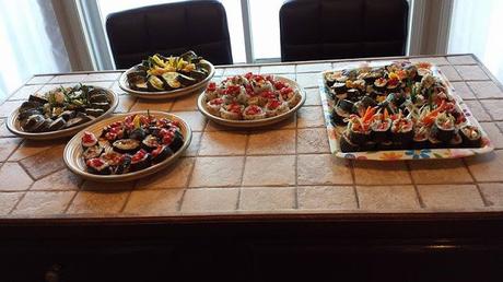 Sushis Homard sriracha et salsa de fraise Sushis Homard sriracha et salsa de fraise